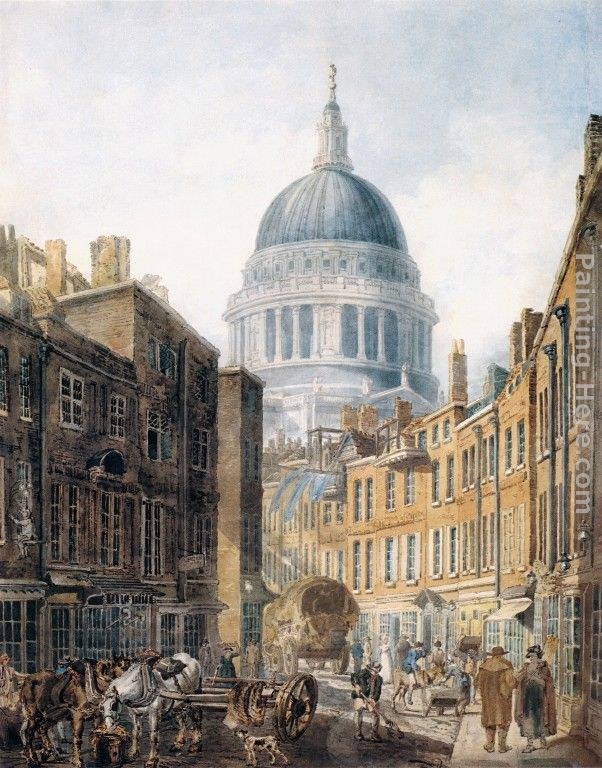 Thomas Girtin St Paul's Cathedral from St Martin's-le-Grand